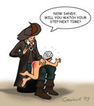 Spankart's Sandy hurt herself