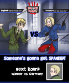 Arkham-Insanity's Hetalia - Smack Down: round 5 - England vs. France