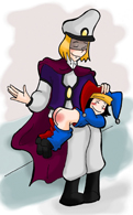 Arkham-Insanity's Wall-E - Magic-N giving Jest-R a good boy spanking