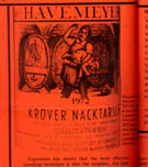 Kröver Nacktarsch's Wine Bottle Label '72