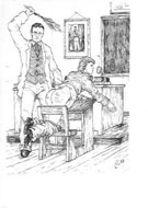 C. of Sweden's Birched over the school desk