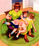 Sassy Bottoms's Mom spanks the twins