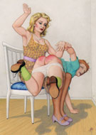 Sassy Bottoms's Mom's lap