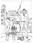 C. of Sweden's Caned over in the bedroom
