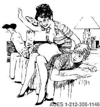 Bare over her lap for a hand spanking